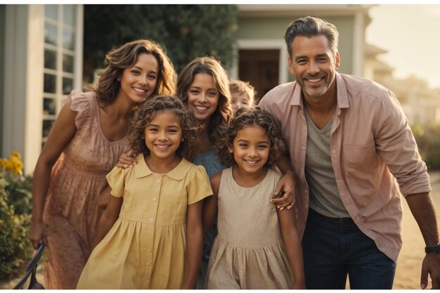 Una foto familiar perfecta. Foto de una familia tomándose un selfie juntos en casa.