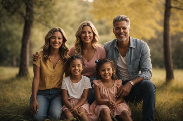 Una foto familiar perfecta. Foto de una familia tomándose un selfie juntos en casa.