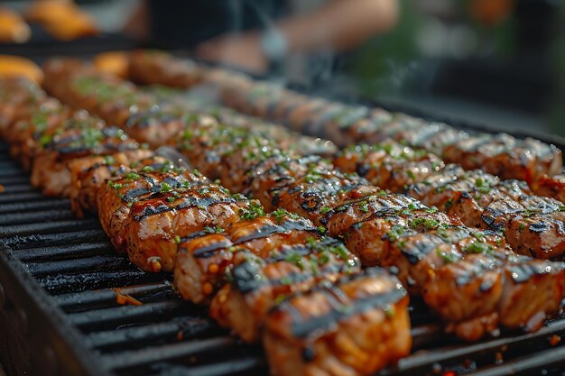 Foto de familias que organizan una barbacoa en el vecindario Cook Off with Grill Cuida las actividades comunitarias