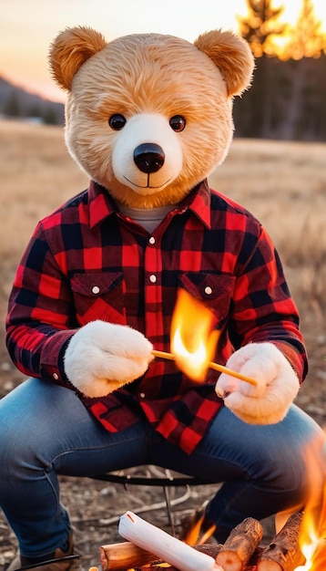 Foto feliz dia de São Valentim homem criança ursinho de pelúcia maduro homem bonito animal amor coração desenho animado