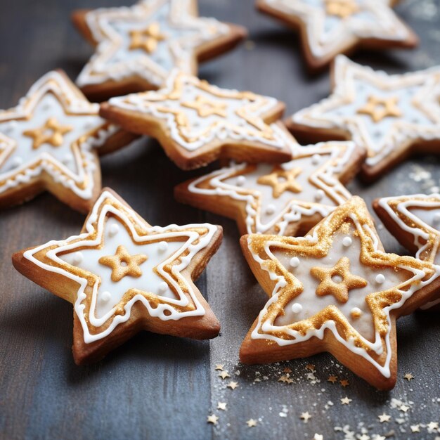 foto feliz hanukkah estrela de david biscoitos e cópia de cartão de espaço