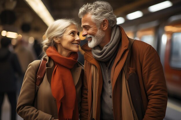 Foto de feliz pareja senior