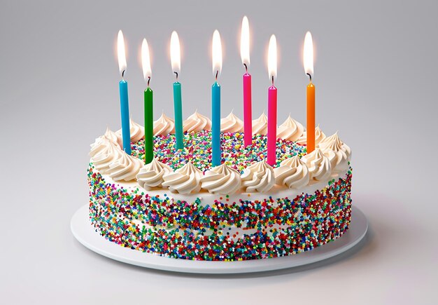 Foto de feliz pastel de cumpleaños con decoraciones diseños de pastel azul