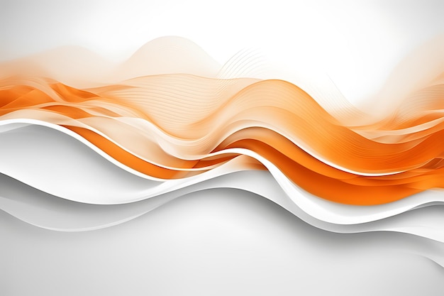 Foto foto de fondo abstracto elegante con olas en color naranja y blanco