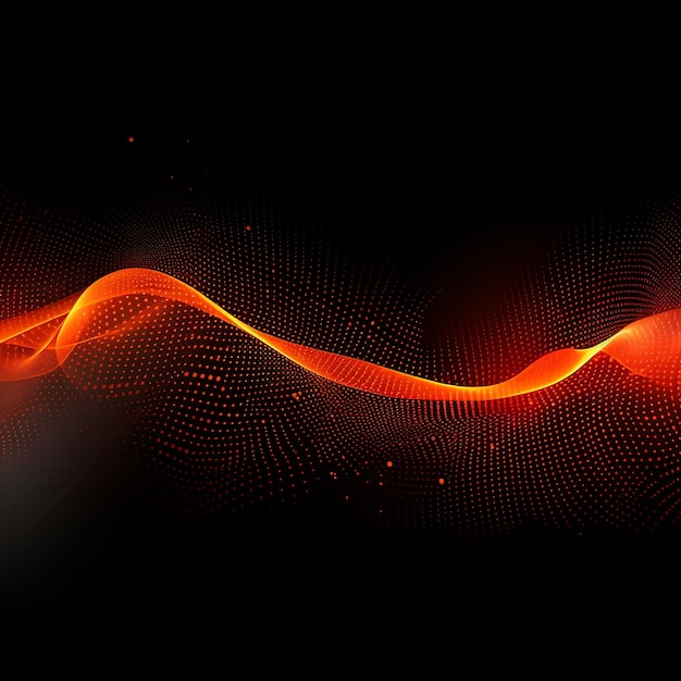 Foto de fondo abstracto futurista con ondas rojas y naranjas