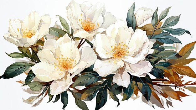 una foto de fondo blanco floral