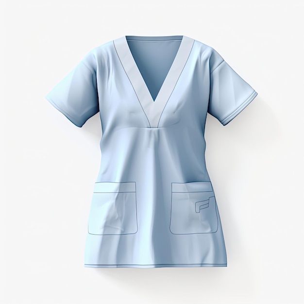 Foto una foto de fondo blanco realista uniforme de medical scrub generada por inteligencia artificial