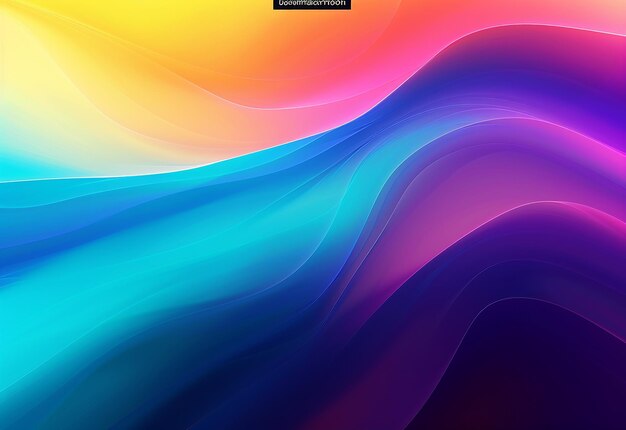 Foto de un fondo colorido con un diseño de onda de colores de arco iris 3D abstracto