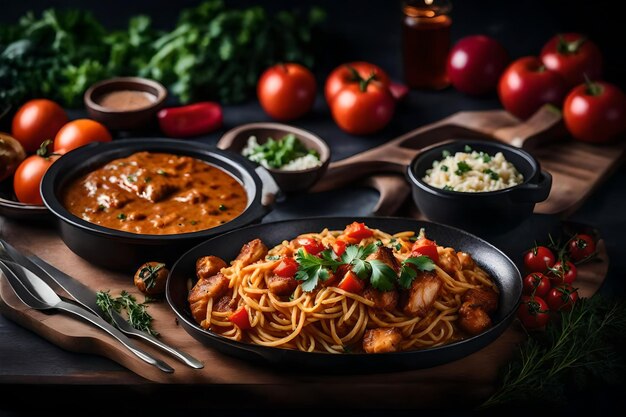 Una foto de fondo de comida hermosa muy bonita una foto de comida diferente una foto de paisaje colorido diferente