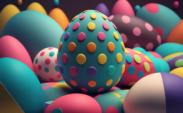 foto de fondo de huevos de pascua coloridos