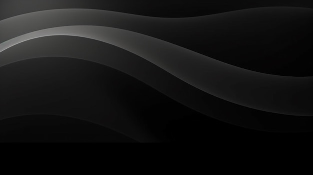Foto de fondo negro lineal abstracto Fondo de onda oscura abstracta ai generado