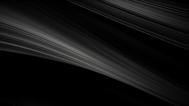 Foto de fondo negro lineal abstracto Fondo de onda oscura abstracta ai generado