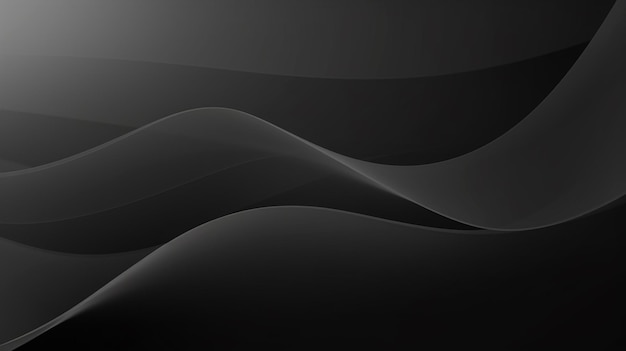Foto de fondo negro lineal abstracto Fondo de onda oscura abstracta ai generado