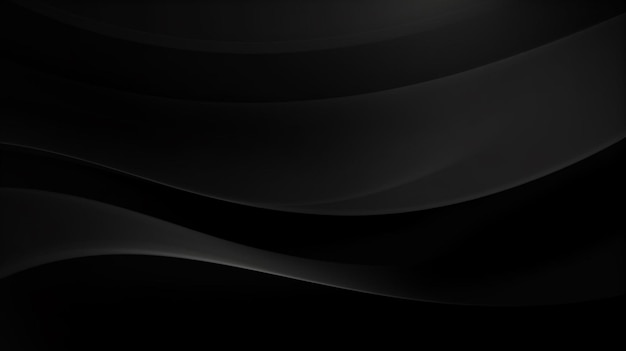 Foto de fondo negro lineal abstracto Fondo de onda oscura abstracta ai generado