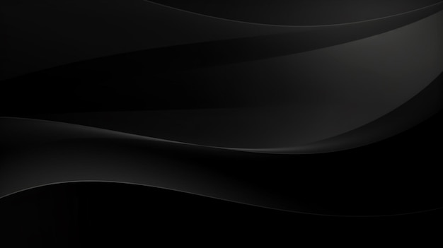 Foto de fondo negro lineal abstracto Fondo de onda oscura abstracta ai generado