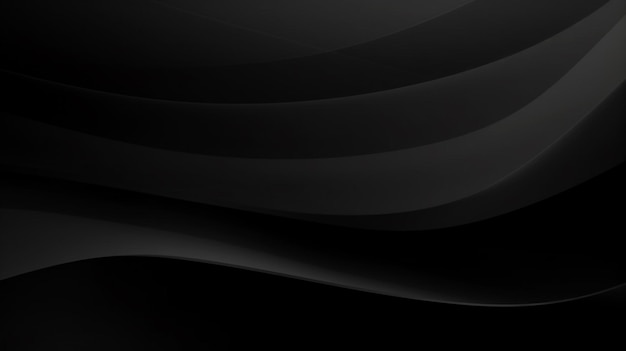 Foto de fondo negro lineal abstracto Fondo de onda oscura abstracta ai generado