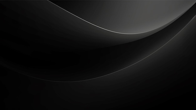 Foto de fondo negro lineal abstracto Fondo de onda oscura abstracta ai generado
