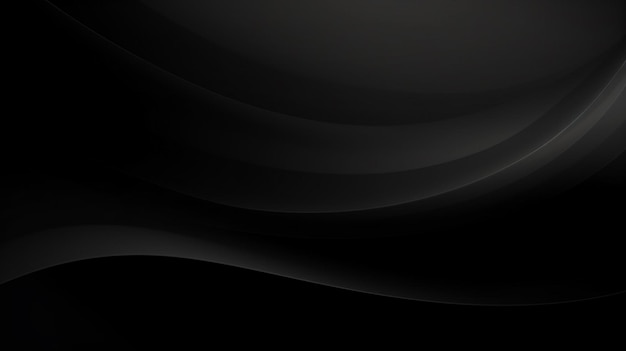 Foto de fondo negro lineal abstracto Fondo de onda oscura abstracta ai generado