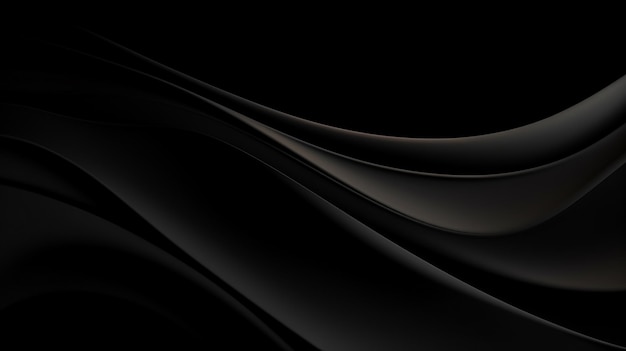 Foto de fondo negro lineal abstracto Fondo de onda oscura abstracta ai generado