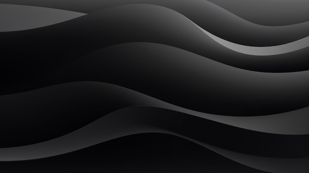 Foto de fondo negro lineal abstracto Fondo de onda oscura abstracta ai generado