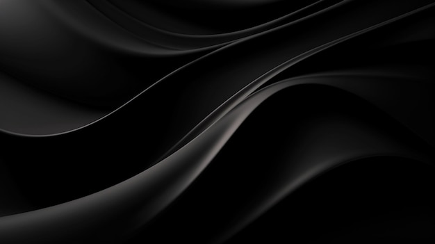 Foto de fondo negro lineal abstracto Fondo de onda oscura abstracta ai generado