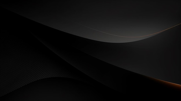 Foto de fondo negro lineal abstracto Fondo de onda oscura abstracta ai generado