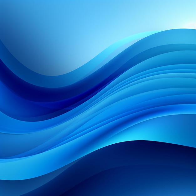 Foto de fondo de ondas azules telón de fondo de olas azules para el diseño AI Generado