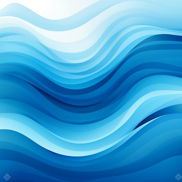 Foto foto de fondo de ondas azules telón de fondo de olas azules para el diseño ai generado