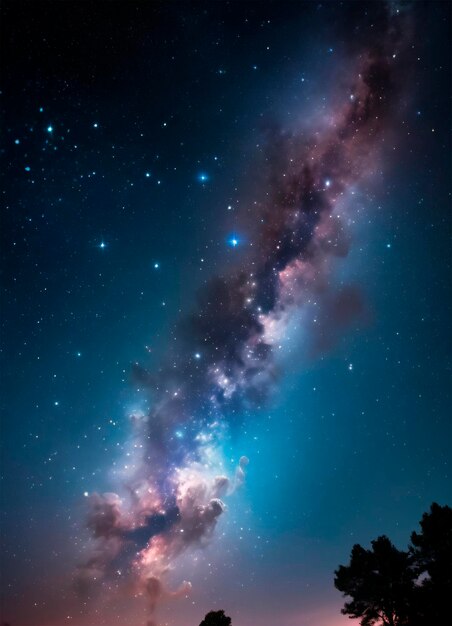 Foto del fondo de pantalla del cielo estrellado.