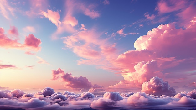 Foto de fondo pastel de cielo en estilo femenino.