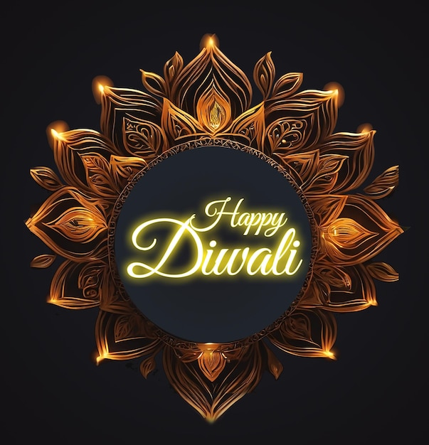 Foto foto de fondo de tipografía feliz diwali