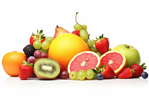 Foto frische Früchte isoliert auf weißem Hintergrund