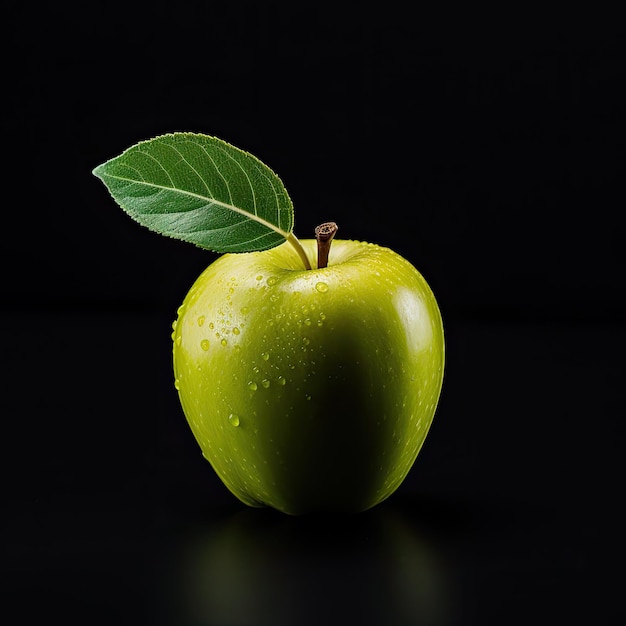 foto de una fruta de mandarina con fondo negro