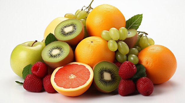 foto frutas frescas aisladas en el fondo
