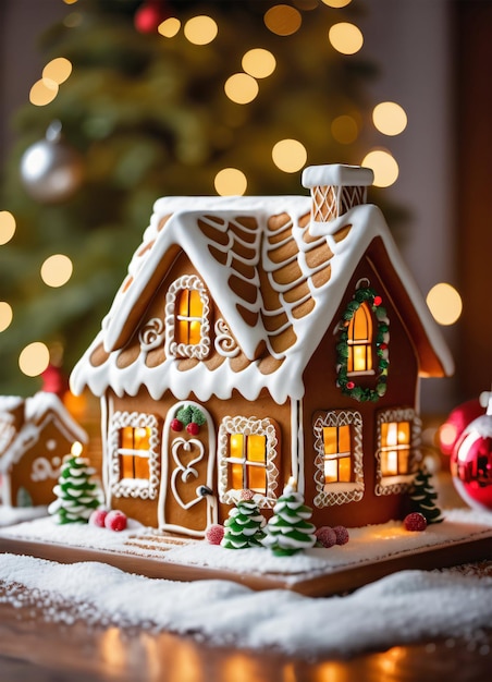 Foto de las galletas de la casa de Navidad Gibgerbread