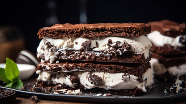 Una foto de unas galletas y un sándwich de helado de crema