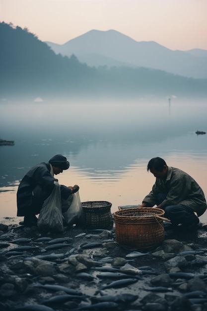 La foto ganadora del premio de un pescador japonés