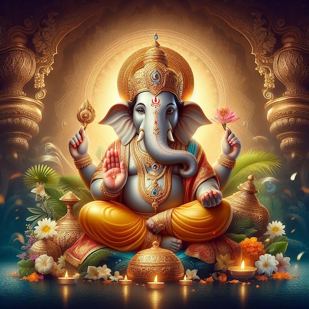 Foto foto ganesh chaturthi ganpati festival generador por ai