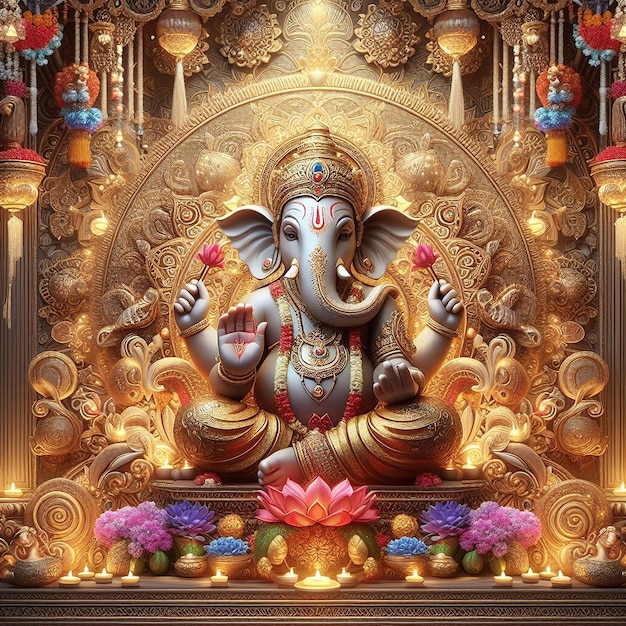 Foto foto ganesh chaturthi ganpati festival generador por ai