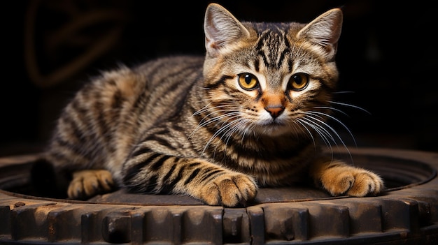 Foto de un gato marrón