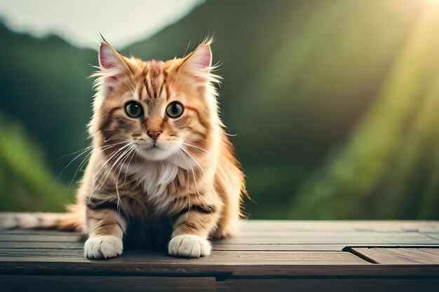 foto un gato y una rata mirándose