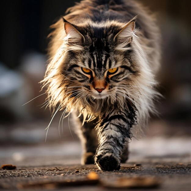 foto de gato toma completa de alta calidad hdr 16k ultra hd salvaje