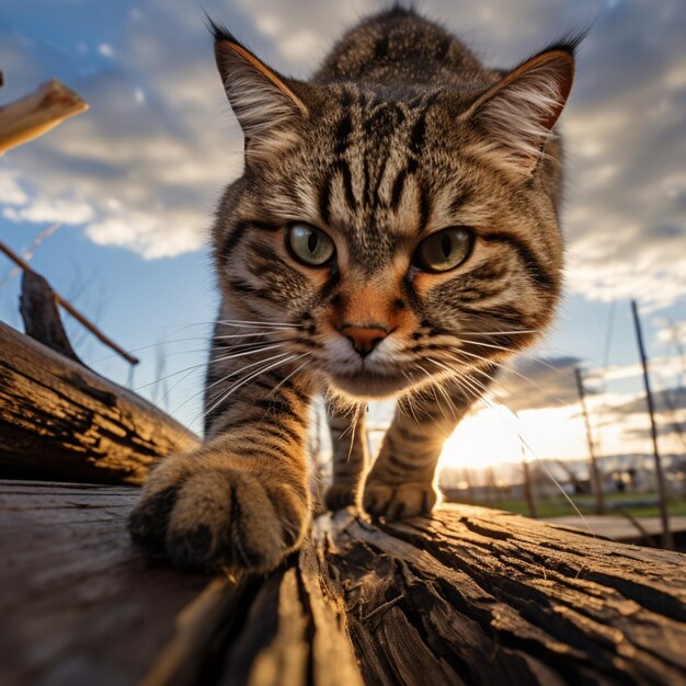 foto de gato toma completa de alta calidad hdr 16k ultra hd salvaje