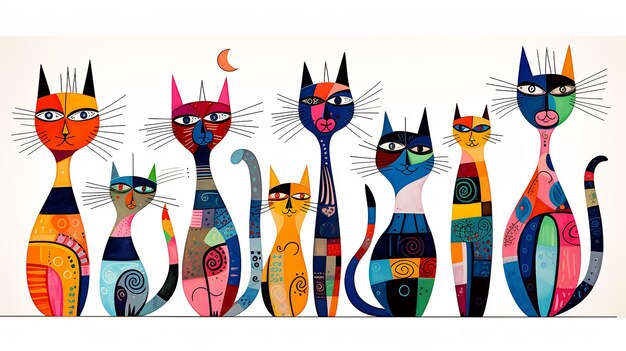 Foto de gatos al estilo de Wassily Kandinsky