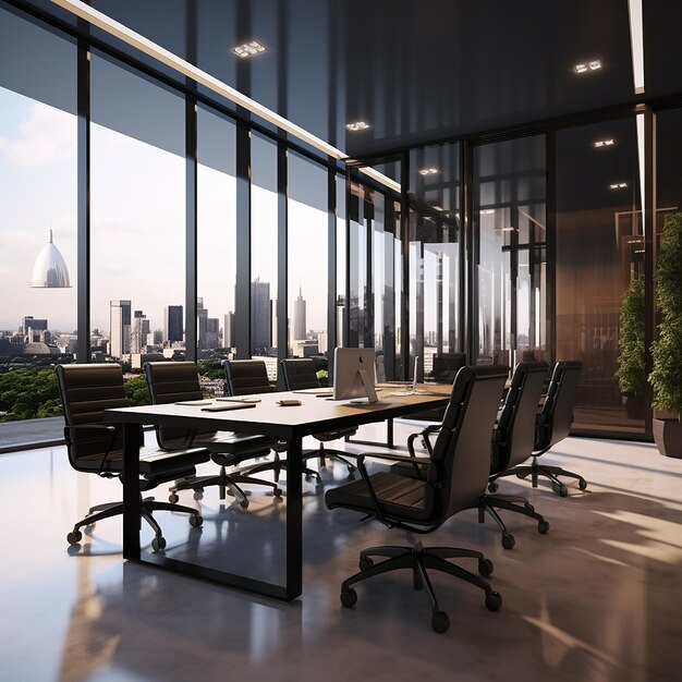 Foto generativa de diseño interior de una oficina moderna