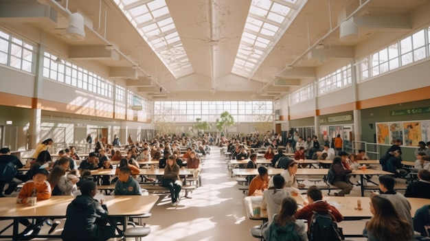 Una foto genial del ambiente en la escuela.