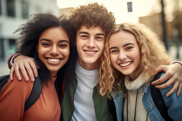 Foto glücklicher Schüler