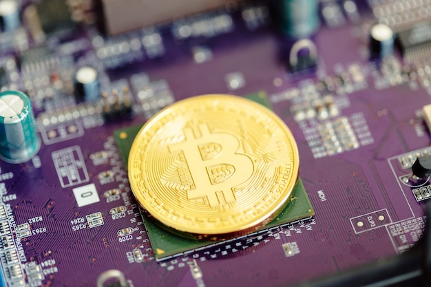 Foto goldenes bitcoin