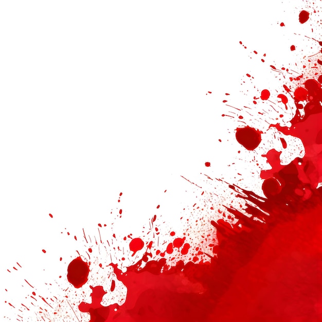 Foto gota de sangue salpicar e gotejar dia de Halloween em fundo branco