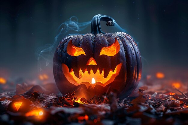Foto-Gradient-Hintergrund Spukhaftes Kürbisch-Schnitzwerk für Halloween-Themen-Visuals